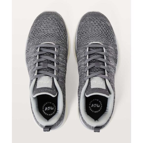 APL Lululemon Techloom Pro Womens Metallic Silver Gray sz 9